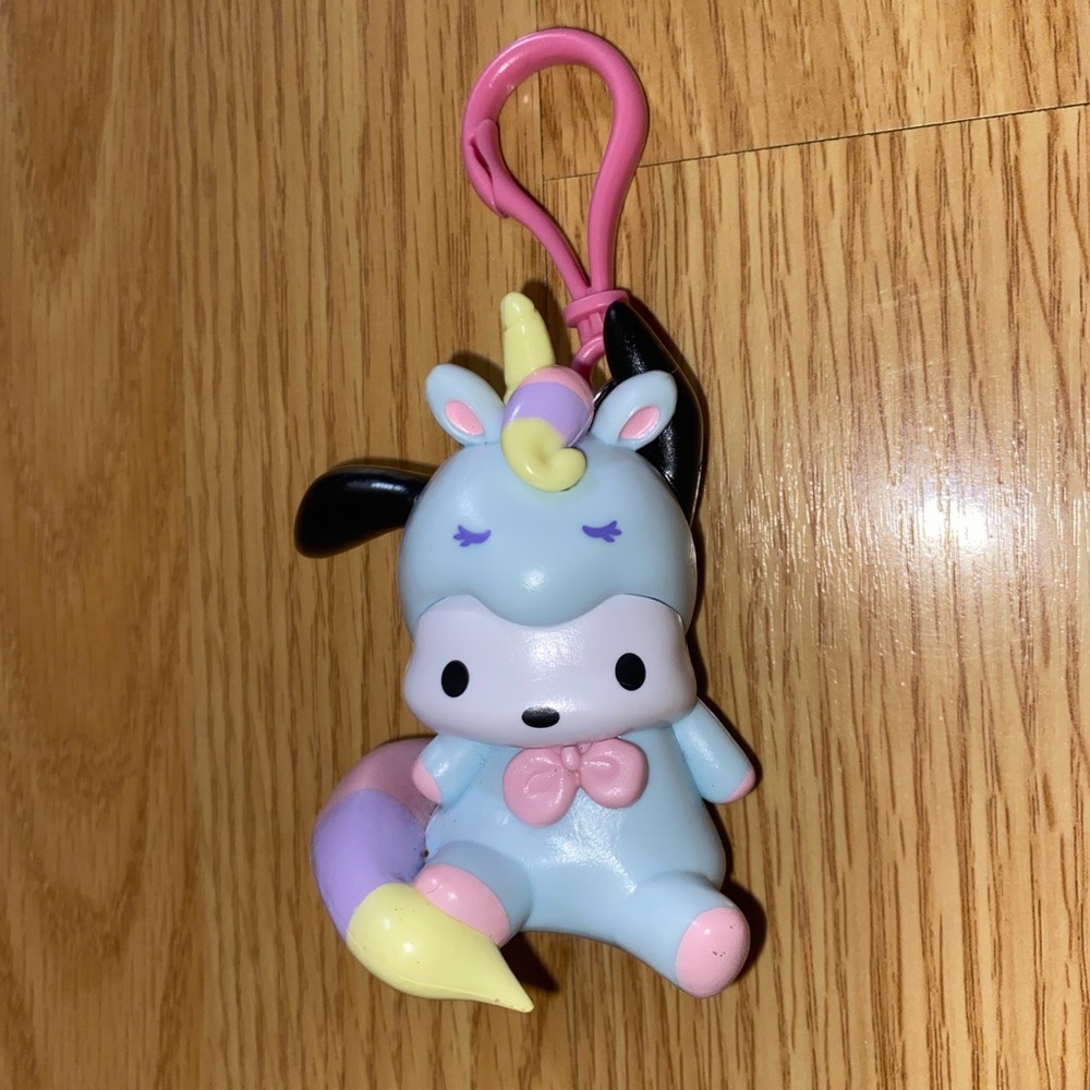 Official Sanrio Pochacco Unicorn Keychain Bag Charm